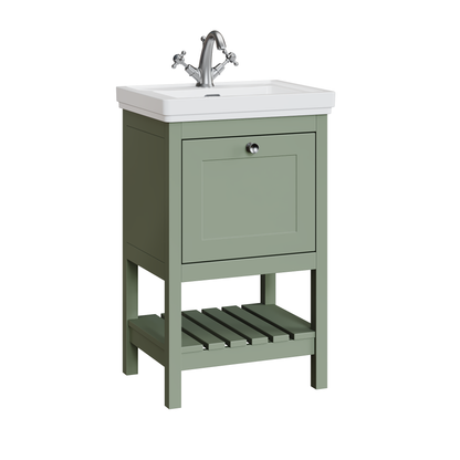 Fairford Juliette 500mm Fern Green 1 Tap Hole Floorstanding Vanity Unit