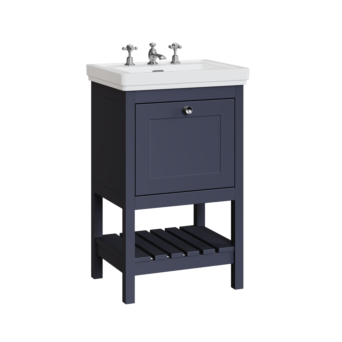Fairford Juliette 500mm Indigo Blue 3 Tap Hole Floorstanding Vanity Unit