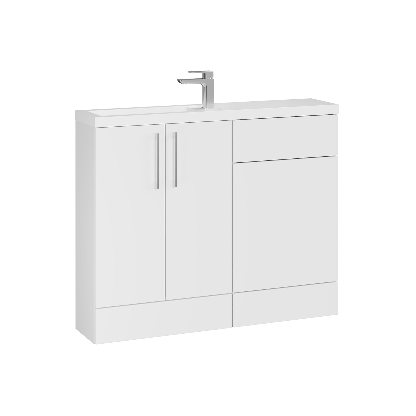 Fairford Union Gloss White 1100mm Slimline Combination Pack