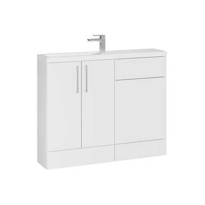 Fairford Union Gloss White 1100mm Slimline Combination Pack