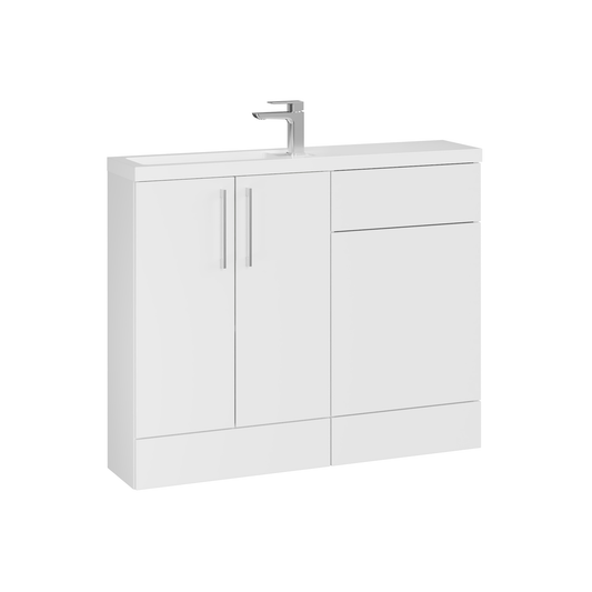 Fairford Union Gloss White 1100mm Slimline Combination Pack
