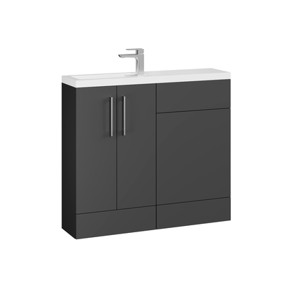 Fairford Union Gloss Grey 1000mm Slimline Combination Pack