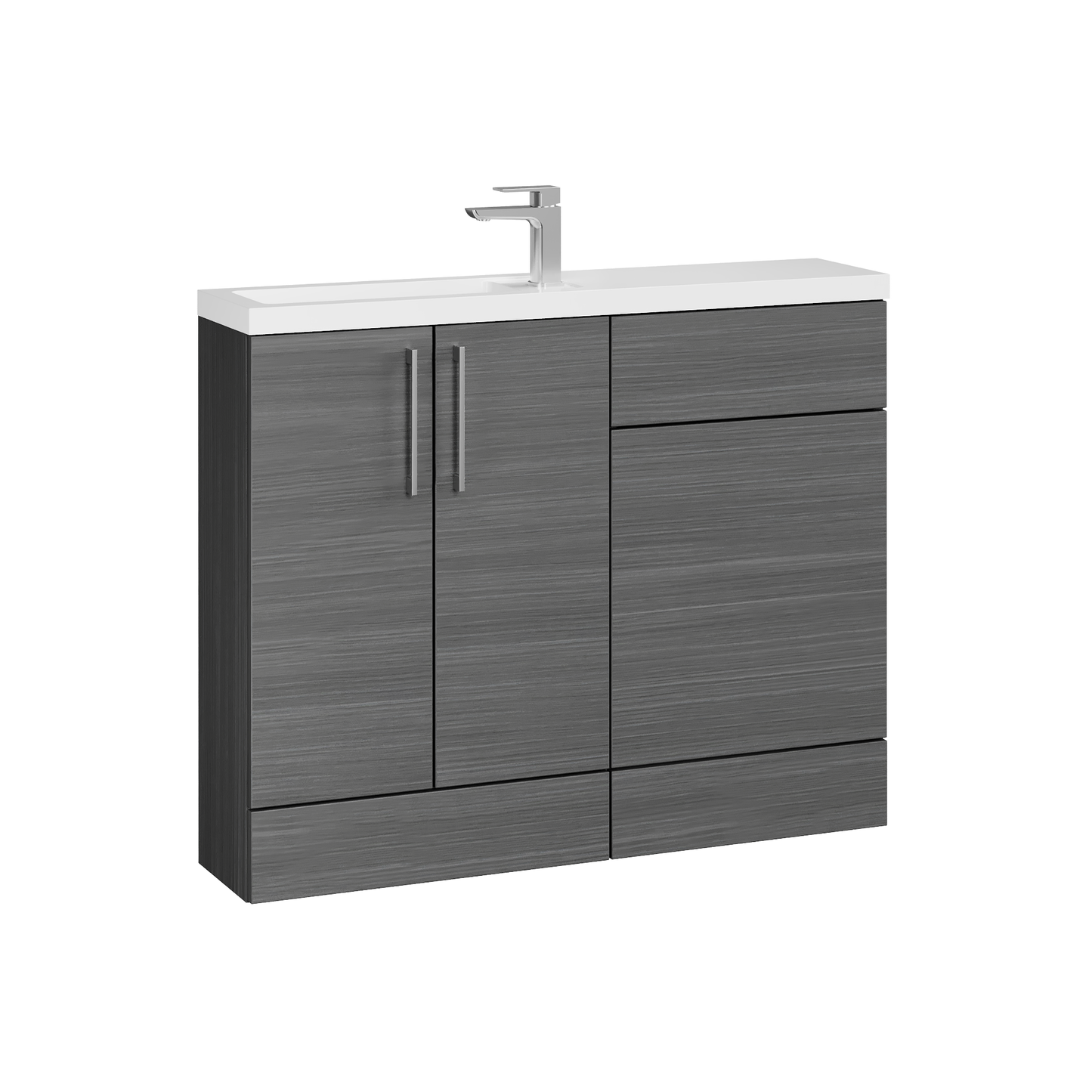 Fairford Union Anthracite Woodgrain 1100mm Slimline Combination Pack