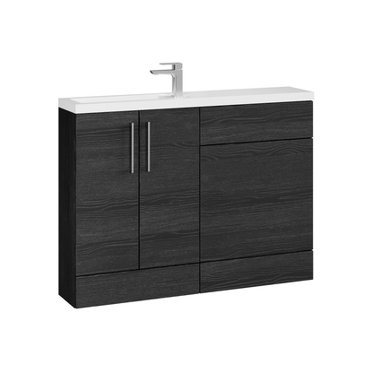 Fairford Union Black Woodgrain 1200mm Slimline Combination Pack