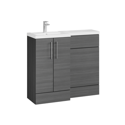 Fairford Union Anthracite Woodgrain 1000mm L Shape Left Hand Combination Pack