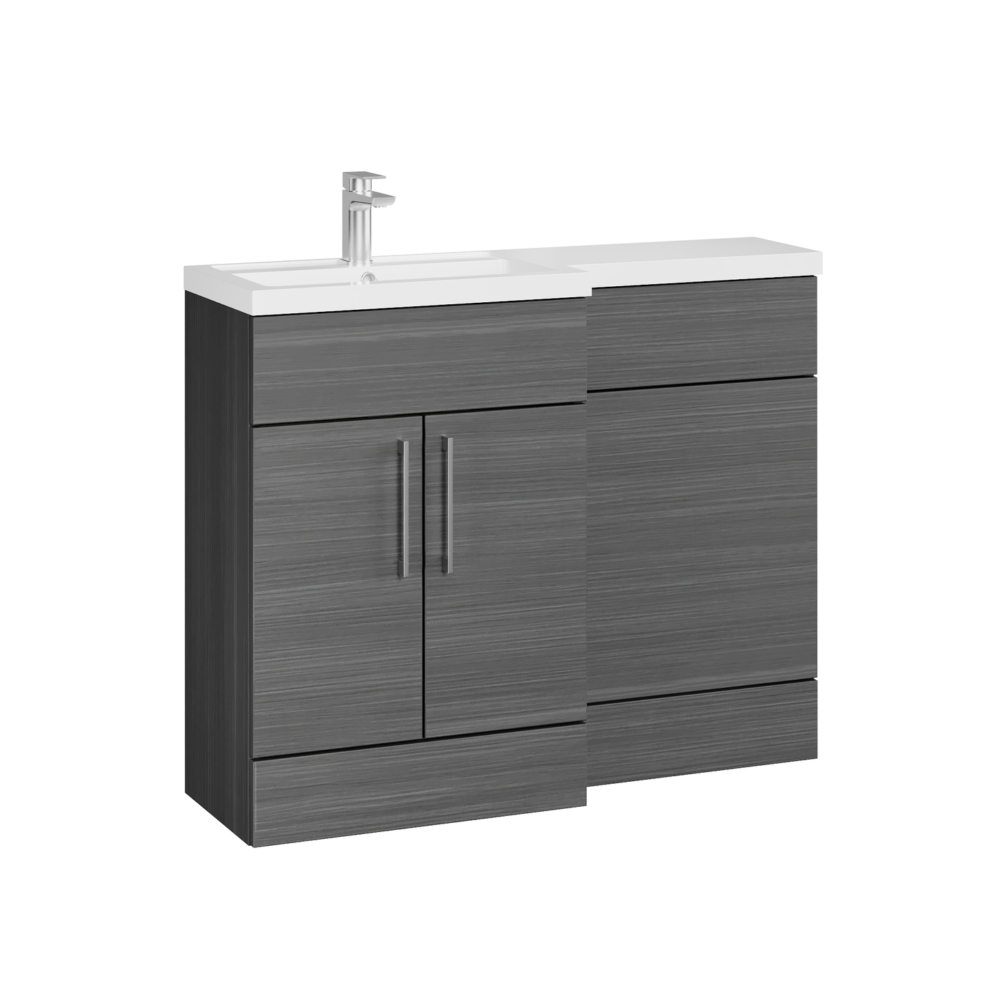 Fairford Union Anthracite Woodgrain 1100mm L Shape Left Hand Combination Pack