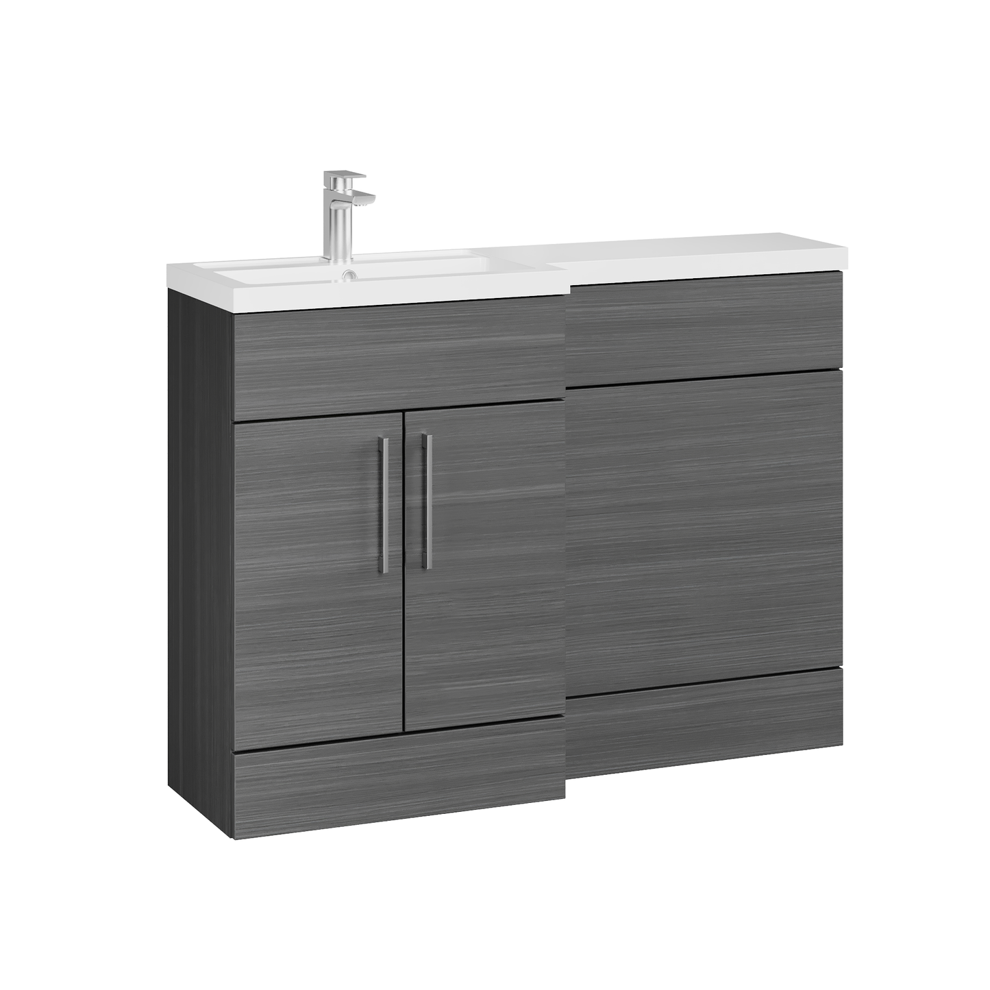 Fairford Union Anthracite Woodgrain 1200mm L Shape Left Hand Combination Pack