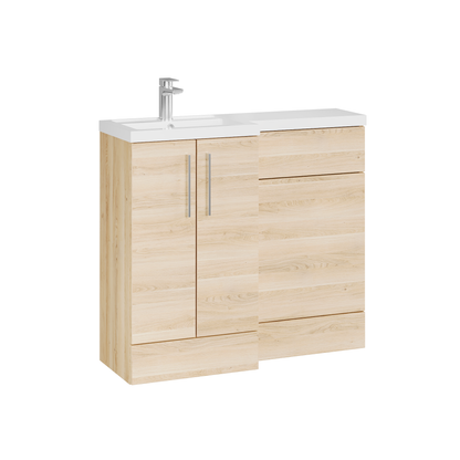 Fairford Union Light Oak 1000mm L Shape Left Hand Combination Pack