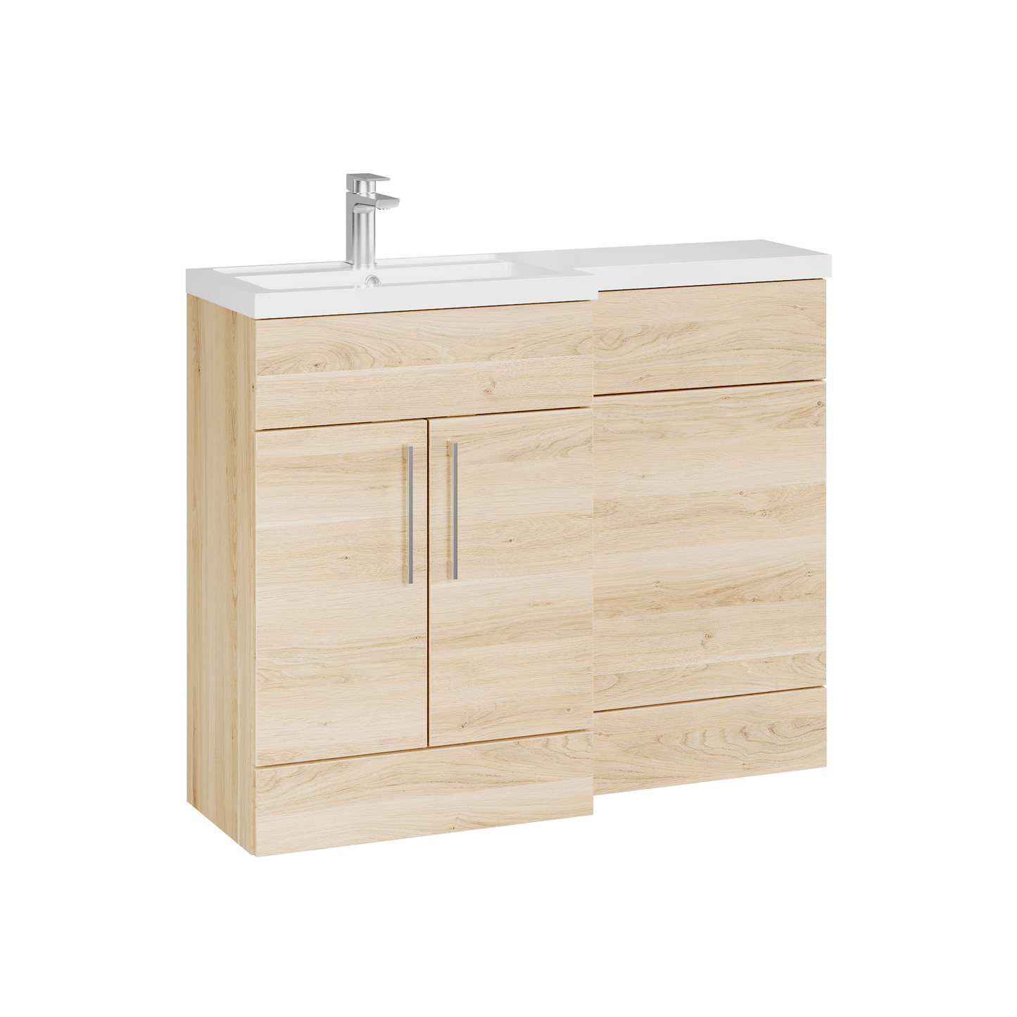 Fairford Union Light Oak 1100mm L Shape Left Hand Combination Pack
