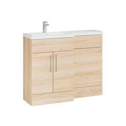 Fairford Union Light Oak 1100mm L Shape Left Hand Combination Pack