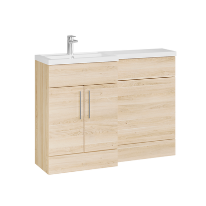 Fairford Union Light Oak 1200mm L Shape Left Hand Combination Pack