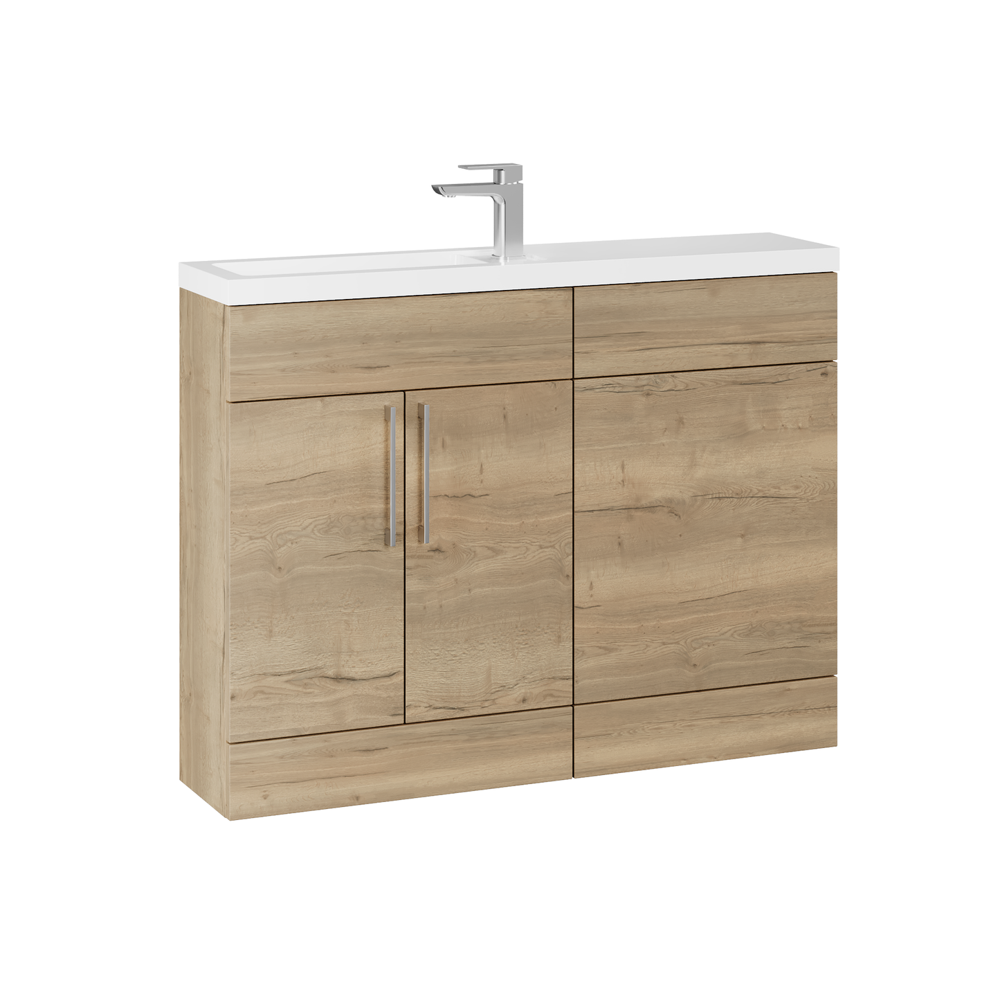 Fairford Union Style Slab Dark Oak 1100mm Slimline Combination Pack