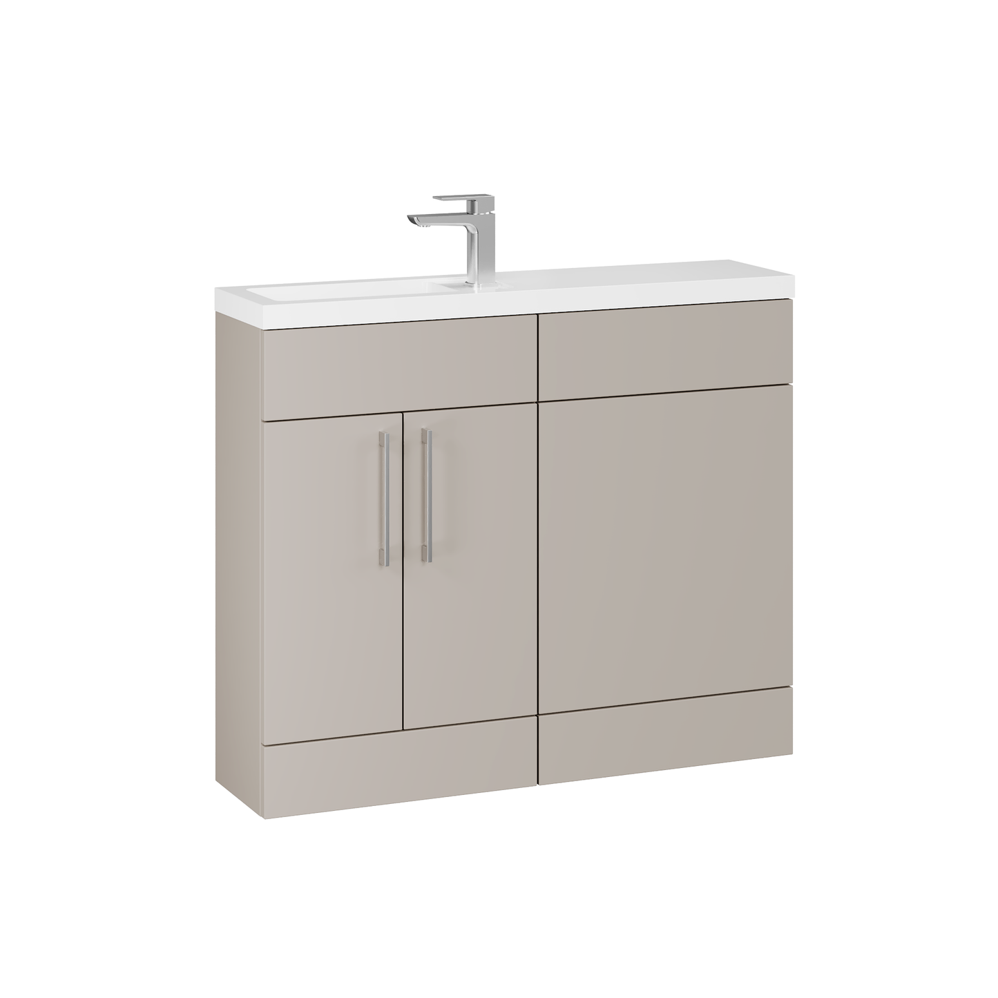 Fairford Union Style Slab Matt Stone Grey 1000mm Slimline Combination Pack