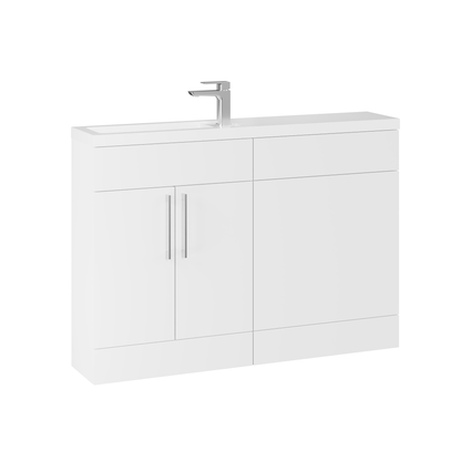 Fairford Union Style Slab Matt White 1200mm Slimline Combination Pack
