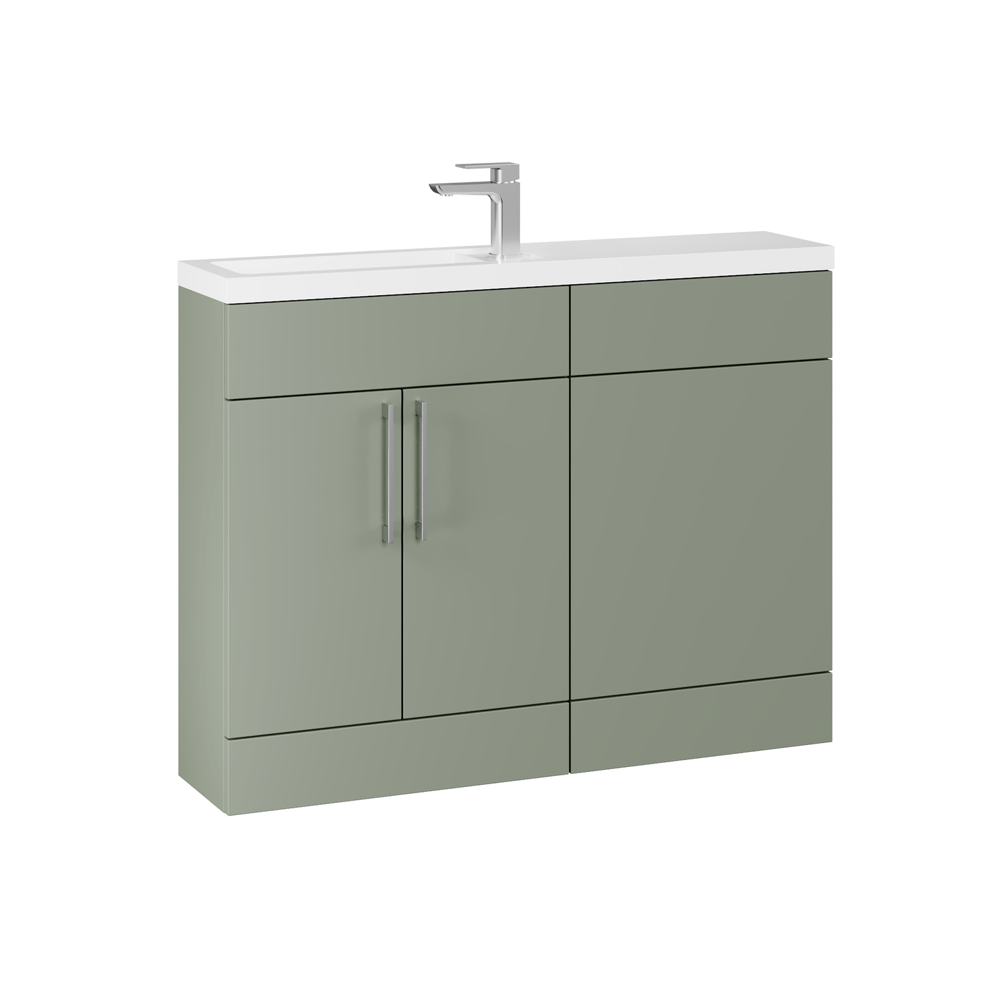 Fairford Union Style Slab Matt Lux Green 1100mm Slimline Combination Pack