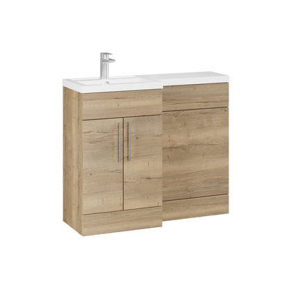 Fairford Union Style Slab Dark Oak 1000mm L Shape Left Hand Combination Pack