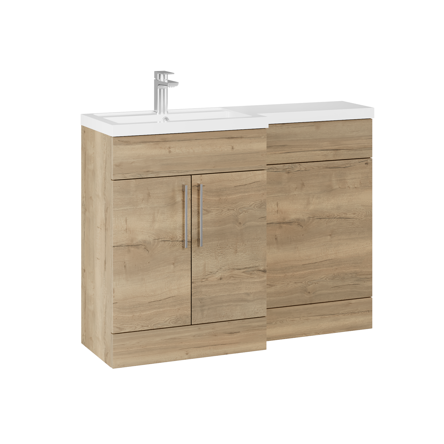 Fairford Union Style Slab Dark Oak 1100mm L Shape Left Hand Combination Pack