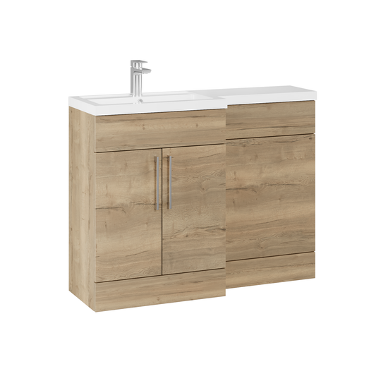 Fairford Union Style Slab Dark Oak 1100mm L Shape Left Hand Combination Pack