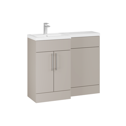 Fairford Union Style Slab Matt Stone Grey 1000mm L Shape Left Hand Combination Pack