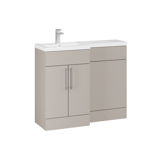Fairford Union Style Slab Matt Stone Grey 1000mm L Shape Left Hand Combination Pack