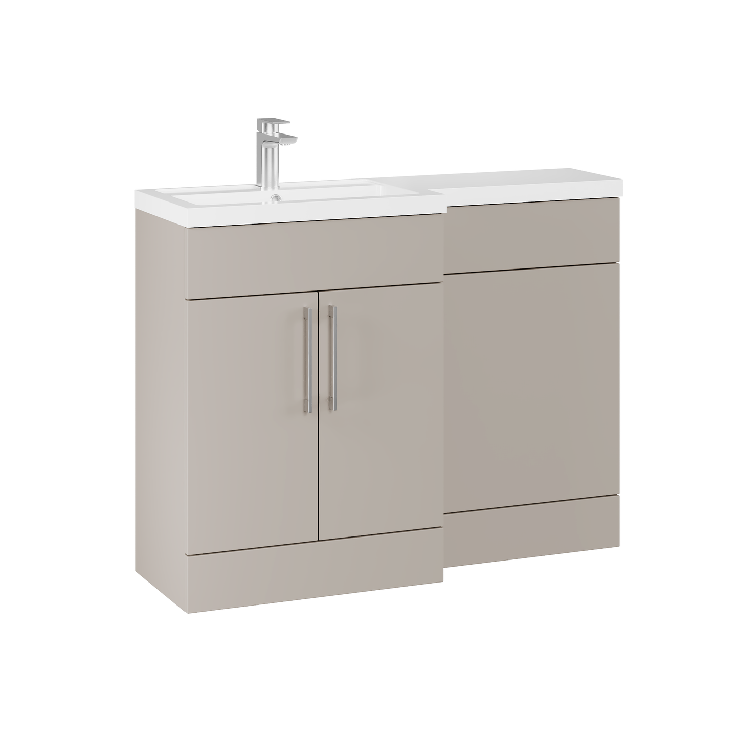Fairford Union Style Slab Matt Stone Grey 1100mm L Shape Left Hand Combination Pack