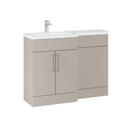 Fairford Union Style Slab Matt Stone Grey 1100mm L Shape Left Hand Combination Pack