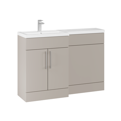 Fairford Union Style Slab Matt Stone Grey 1200mm L Shape Left Hand Combination Pack