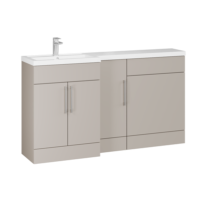 Fairford Union Style Slab Matt Stone Grey 1500mm L Shape Left Hand Combination Pack