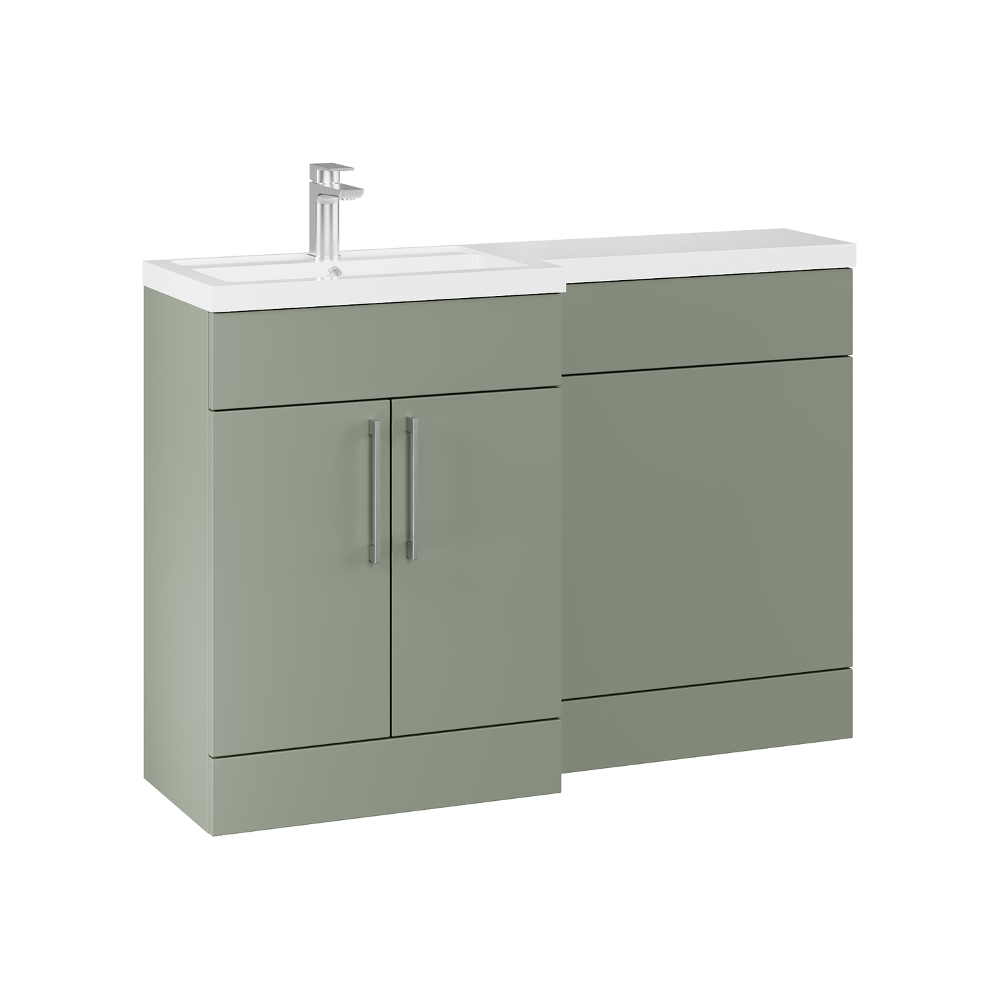 Fairford Union Style Slab Matt Lux Green 1200mm L Shape Left Hand Combination Pack