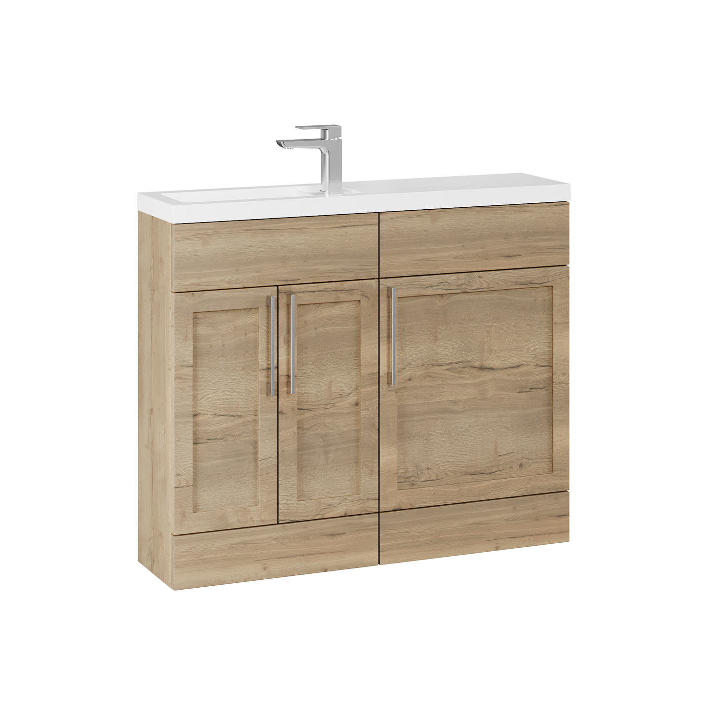 Fairford Union Style Shaker Dark Oak 1000mm Slimline Combination Pack