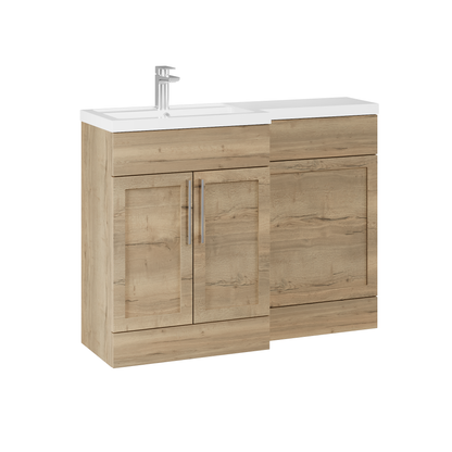 Fairford Union Style Shaker Dark Oak 1100mm L Shape Left Hand Combination Pack