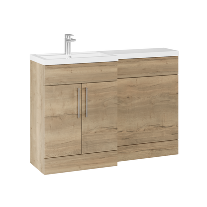 Fairford Union Style Shaker Dark Oak 1200mm L Shape Left Hand Combination Pack