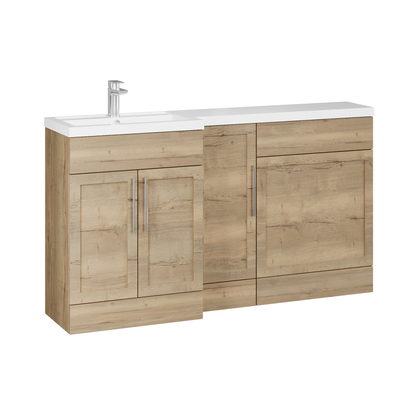 Fairford Union Style Shaker Dark Oak 1500mm L Shape Left Hand Combination Pack