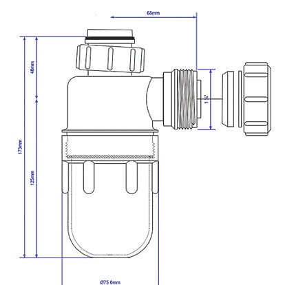McAlpine A10 1.25" Plastic Bottle Trap