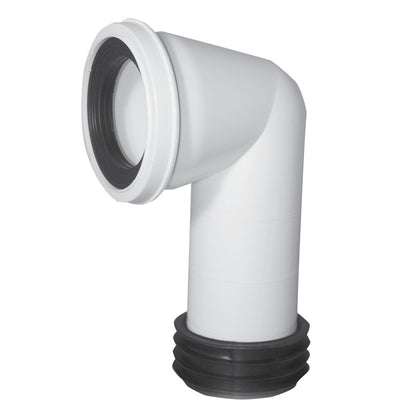 110mm 90 Degree White Pan Connector