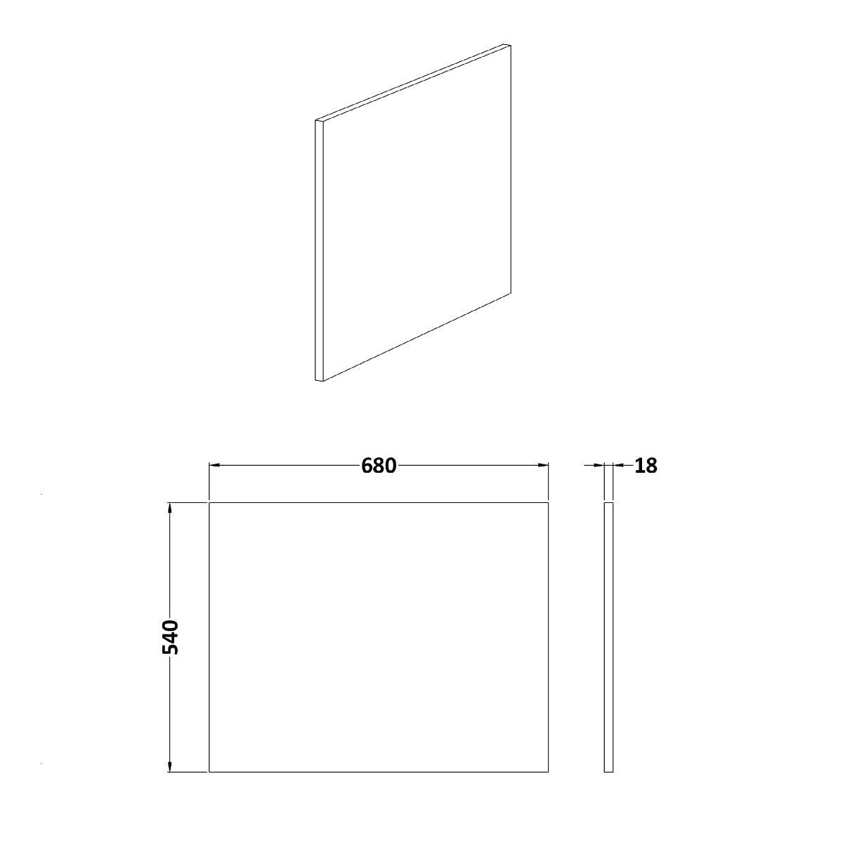 Fairford Satin Anthracite 700mm L Shaped Bath End Panel