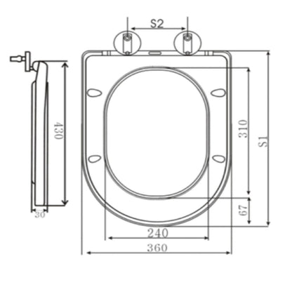 Fairford Palio Soft Close Toilet Seat