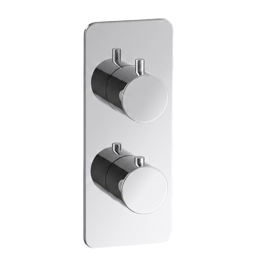 Fairford Element 7 Chrome Twin Shower Valve, 1 Outlet