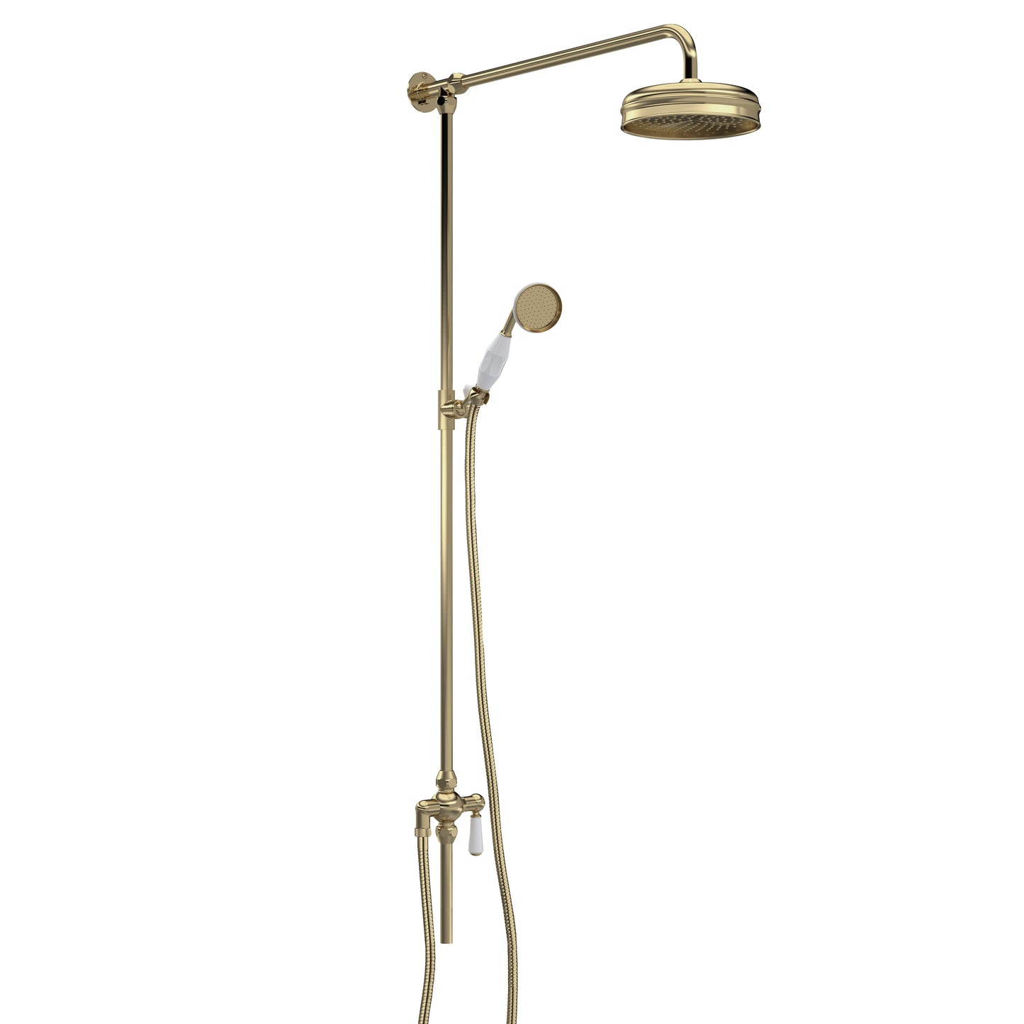 Fairford Winchester Brushed Brass Dual Outlet Shower Kit