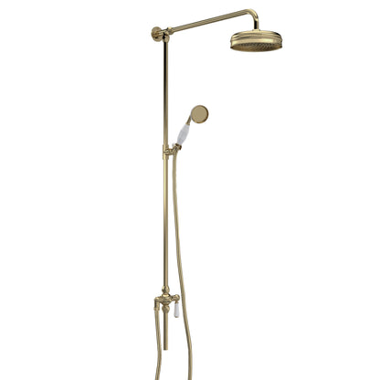 Fairford Winchester Brushed Brass Dual Outlet Shower Kit