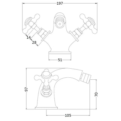 Fairford Winchester Bidet Mixer Tap