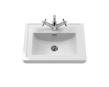 Fairford Juliette Satin Grey 500mm 1 Drawer Floorstanding Vanity Unit with 1 Tap Hole Basin