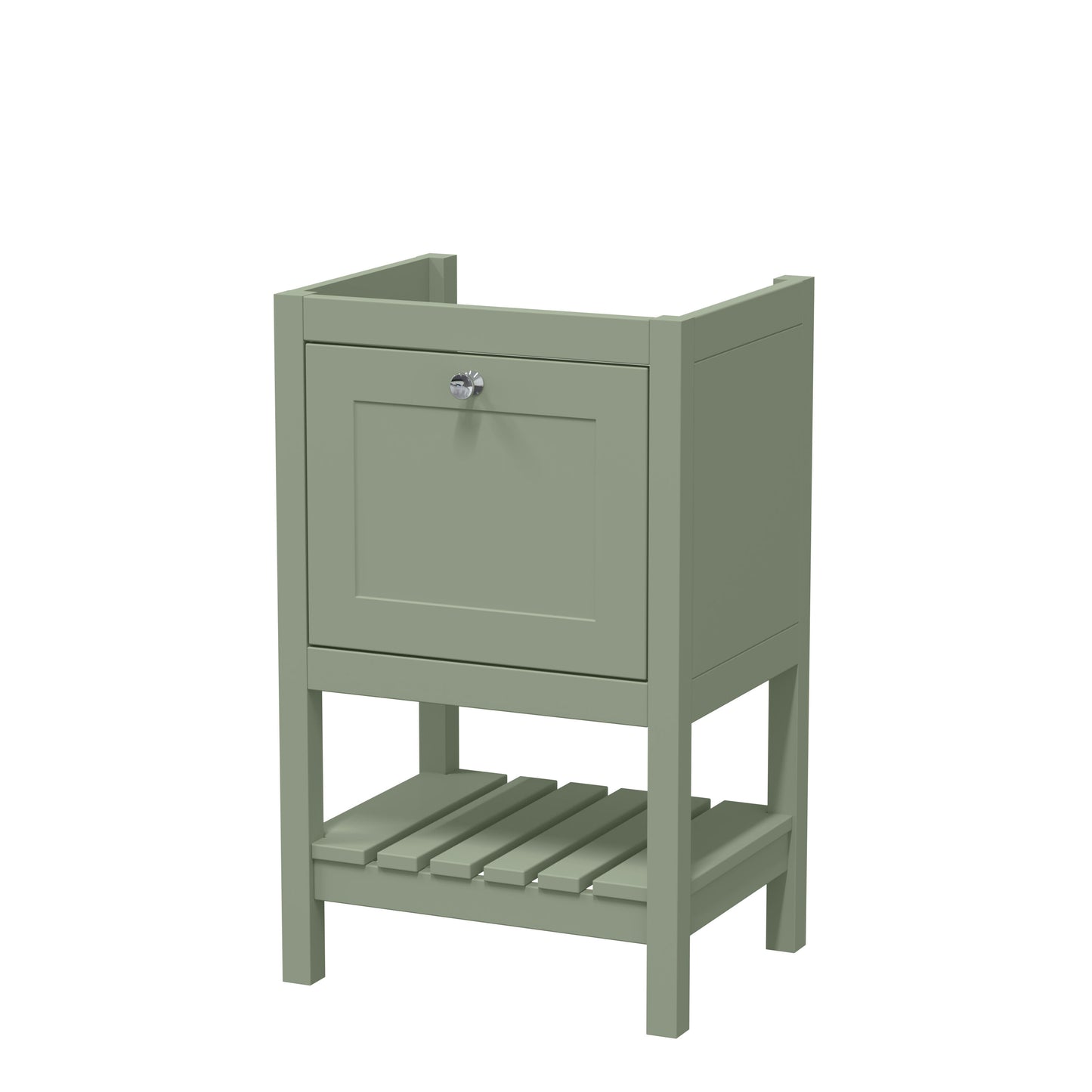 Fairford Juliette Fern Green 500mm 1 Drawer Floorstanding Vanity Unit with 0 Tap Hole Basin