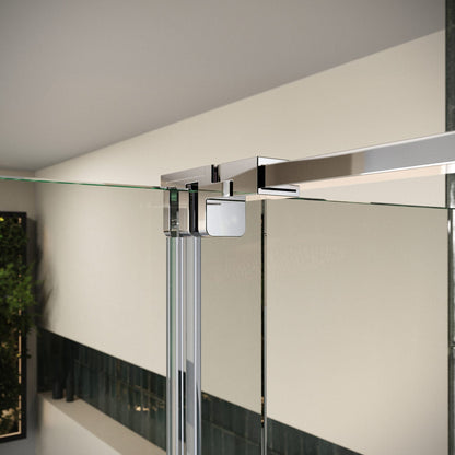 Fairford 8mm Frameless 800mm Chrome Side Panel