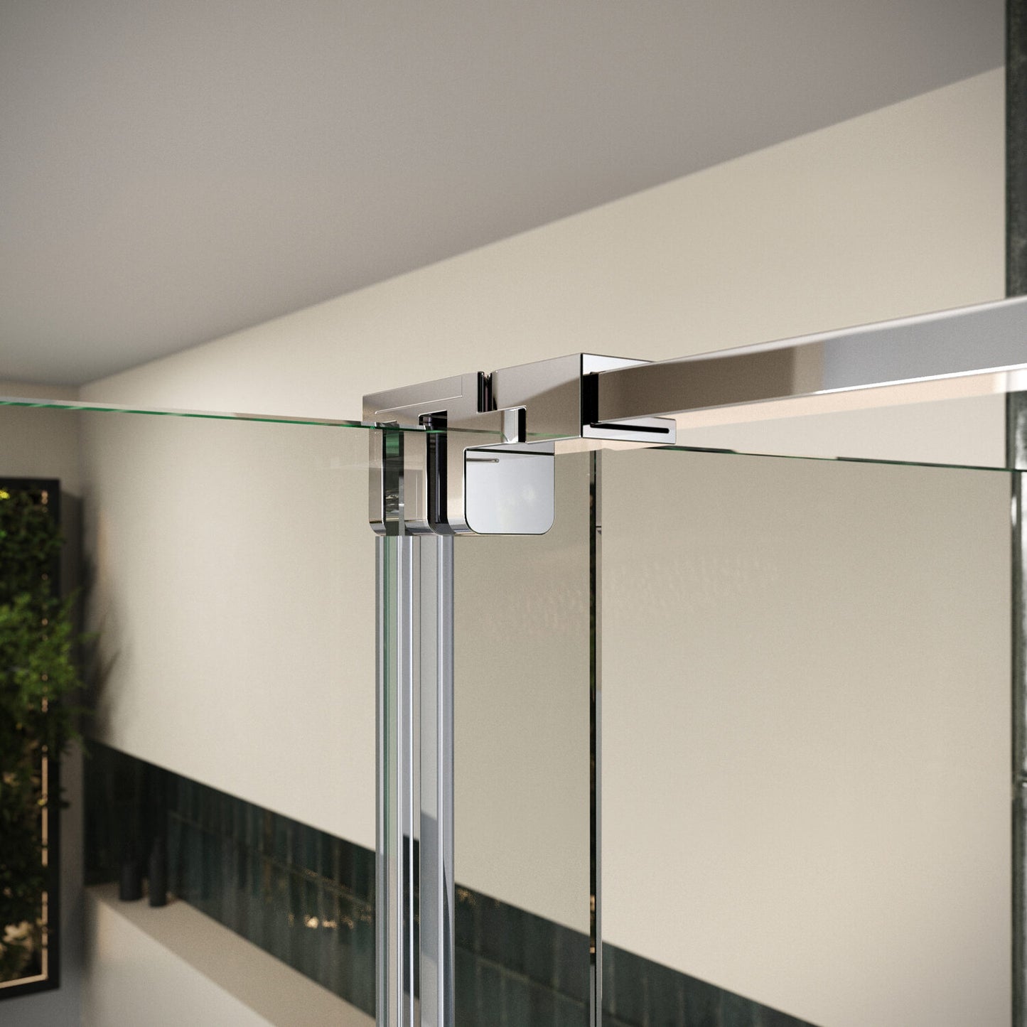 Fairford 8mm Frameless 1400mm Chrome Sliding Shower Door