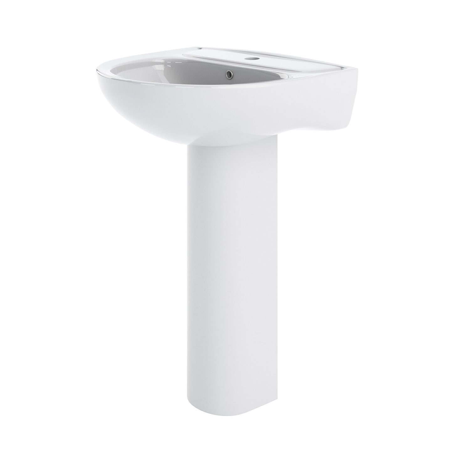 Fairford Kingsly 550mm 1 Tap Hole Basin and Full Pedestal