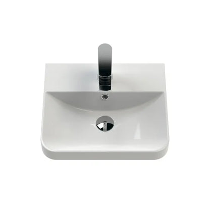 Fairford Crayo Satin Green 400mm 1 Door Wall Hung Vanity Unit