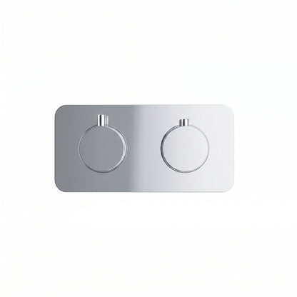 Fairford Element 7 Chrome Twin Shower Valve, 1 Outlet