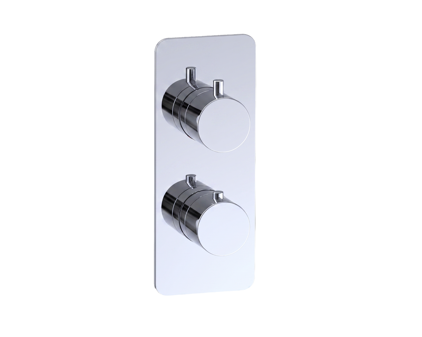 Fairford Element 7 Chrome Twin Shower Valve, 1 Outlet