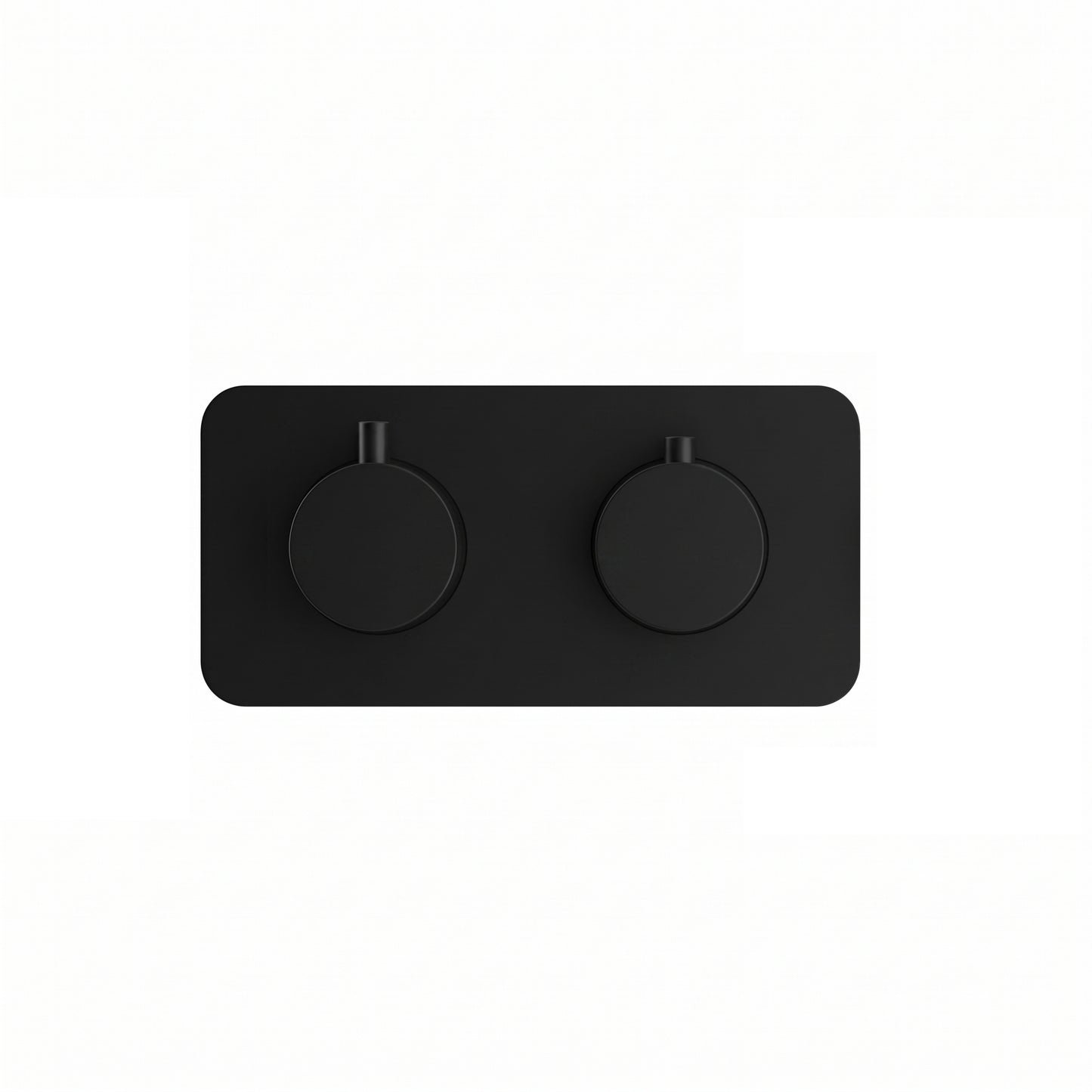 Fairford Element 7 Matt Black Twin Shower Valve, 1 Outlet